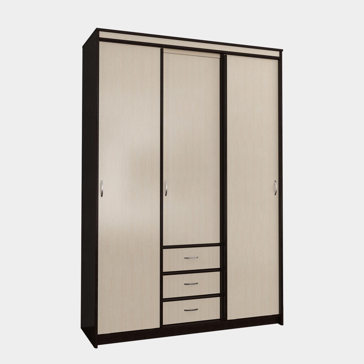 Шкаф-купе "Карина" - 1,50 без зеркал (Венге - Млечный Дуб)