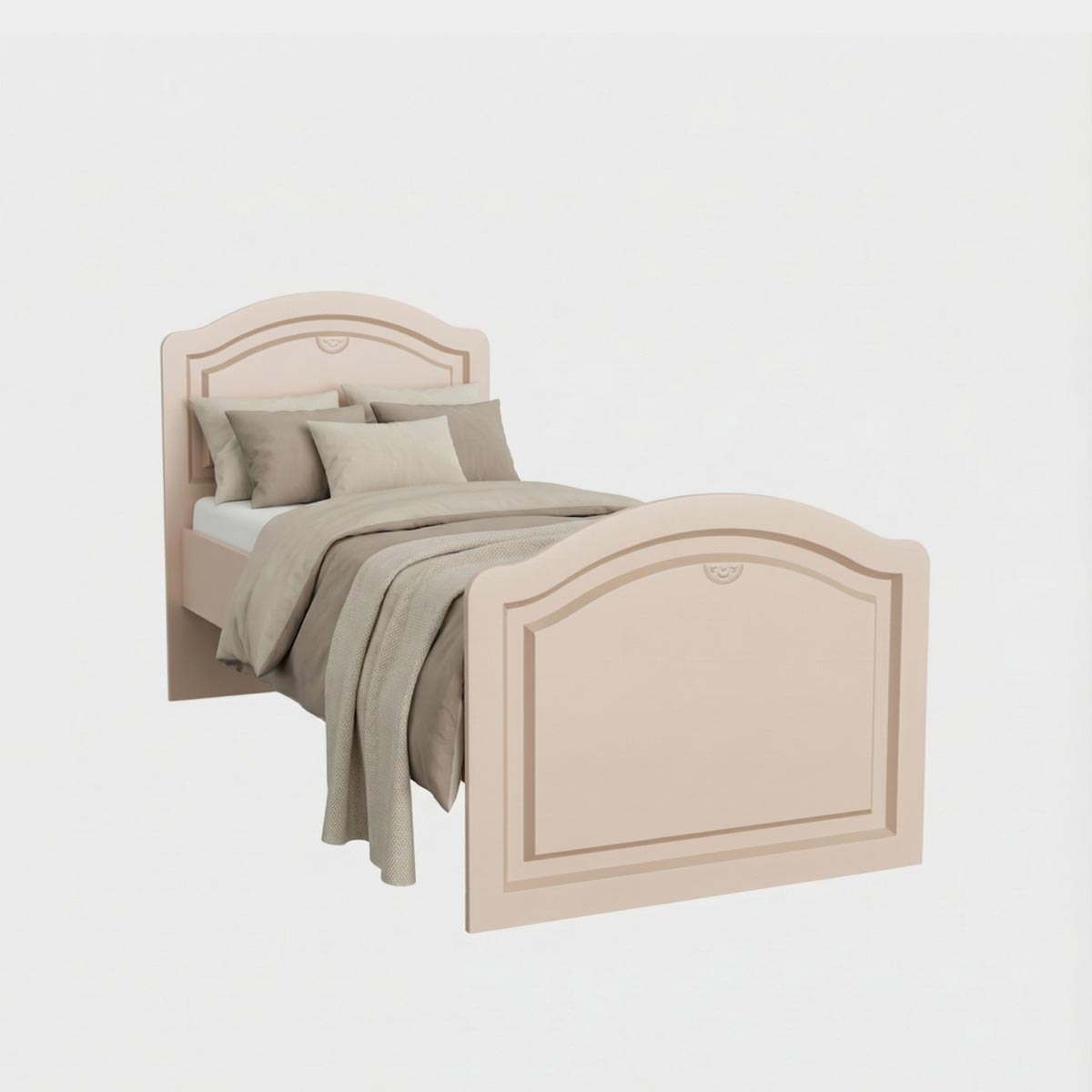 Детская "Молли" - Кровать 0,80 (Фон Мускат - Мэйджик Сенд)