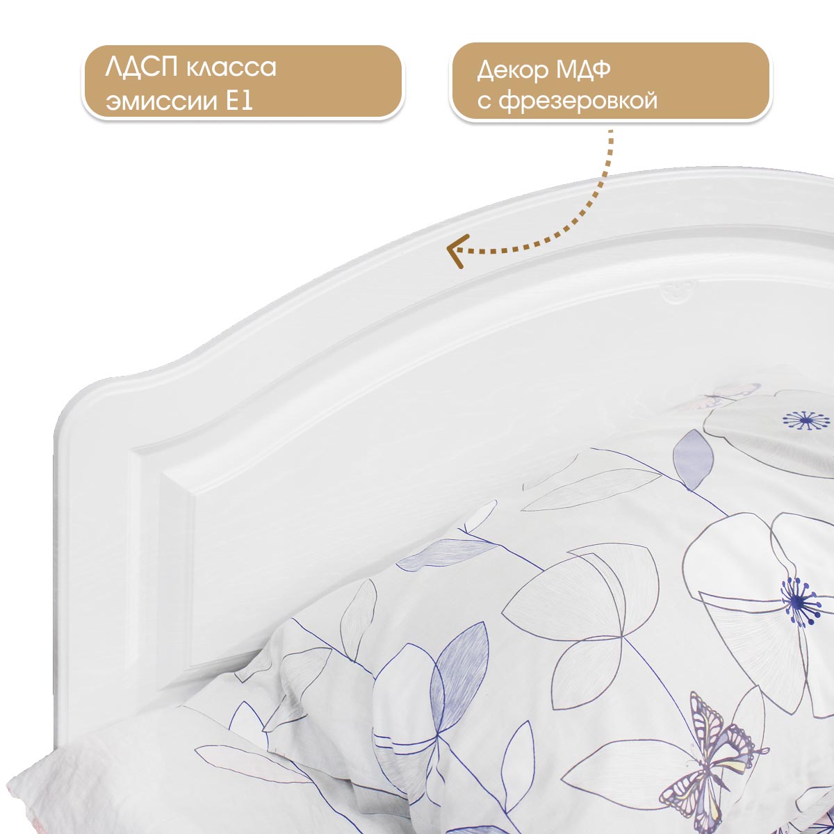 Детская "Молли" - Диван-кровать 0,80 (Белый - РоялВуд Белый)