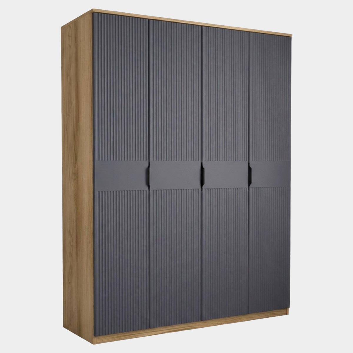 Шкаф 4-дв. "Амели" - 1,60 (Дуб Вотан – Монолит Мун)