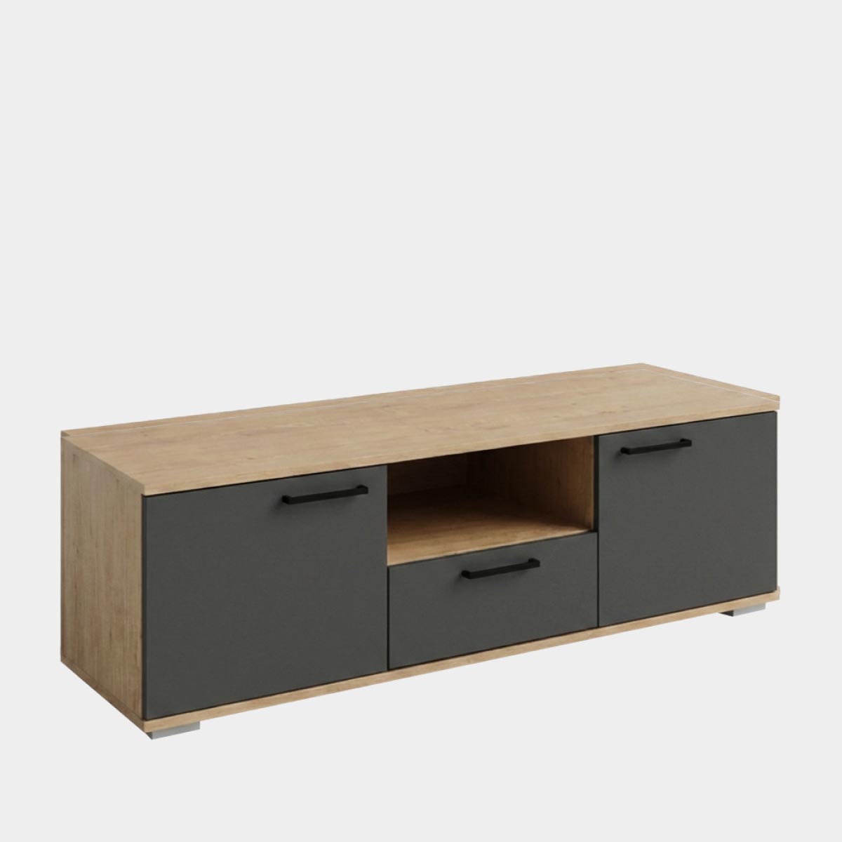 Тумба 1,50 - стенка "Лана" (Дуб Бунратти – Монолит Мун)