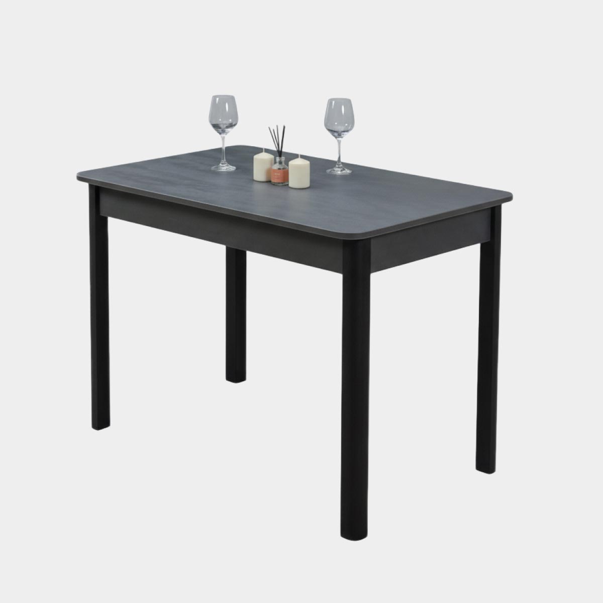 Стол Париж 2 ВБ (Графит / опора черная)