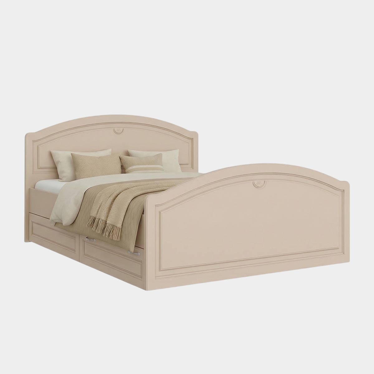 Детская "Молли" - Кровать 1,60 с ящиками (Фон Мускат - Мэйджик Сенд)