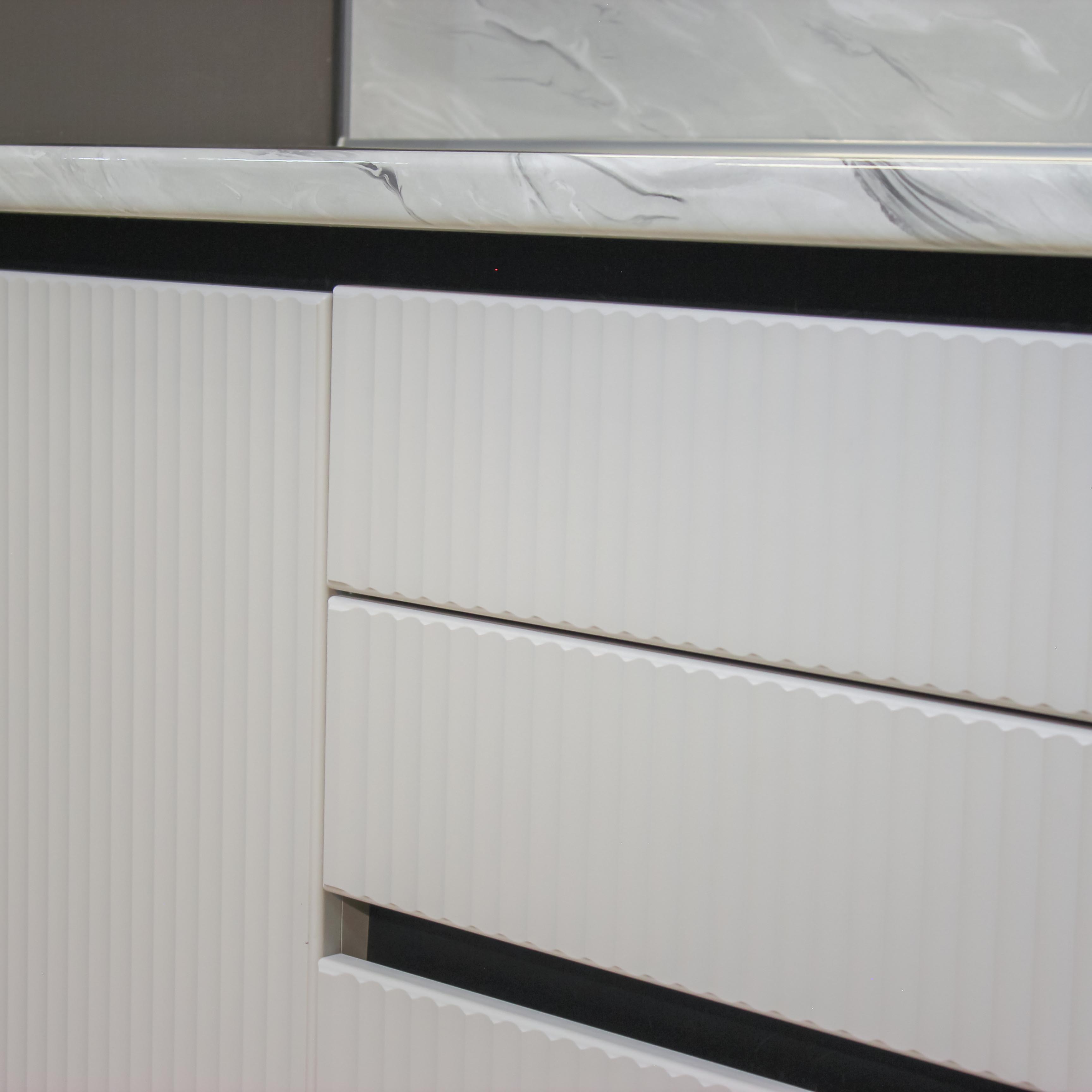 Кухня Валерия ( Меджик Иридиум / столеш. Аргус светлый глянец)