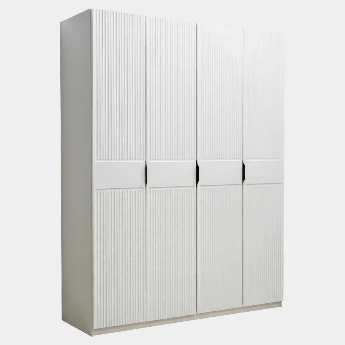 Шкаф 4-дв. "Амели" - 1,60 (Белый – Эмалит Арктик)