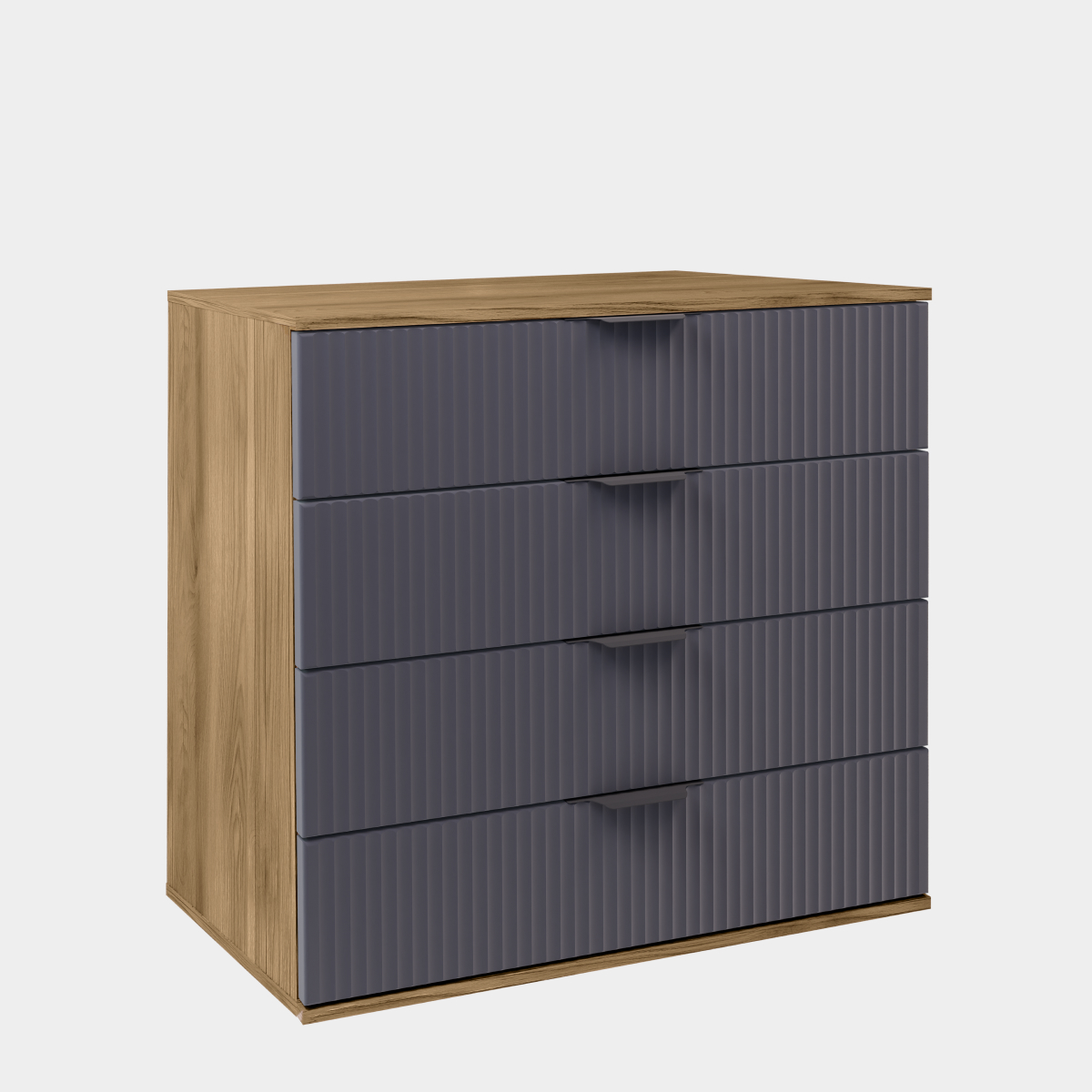 Комод "Амели" (Дуб Вотан – Монолит Мун)