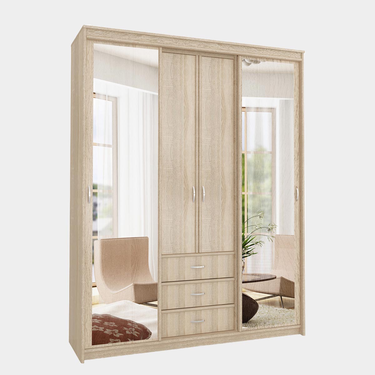 Шкаф-купе "Карина" - 1,70 (Дуб Сонома)