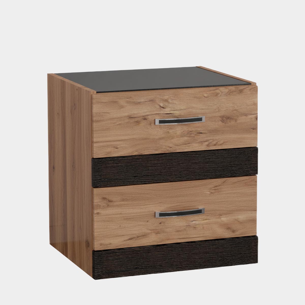 Тумба прикроватная "Соренто" (Дуб Крафт Табачный - Тиковое дерево)