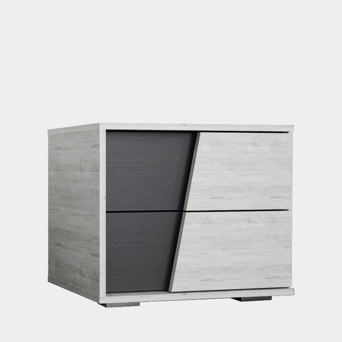 Тумба прикроватная "Гамма"   /   правая (Сосна Винтерберг / Базальт)