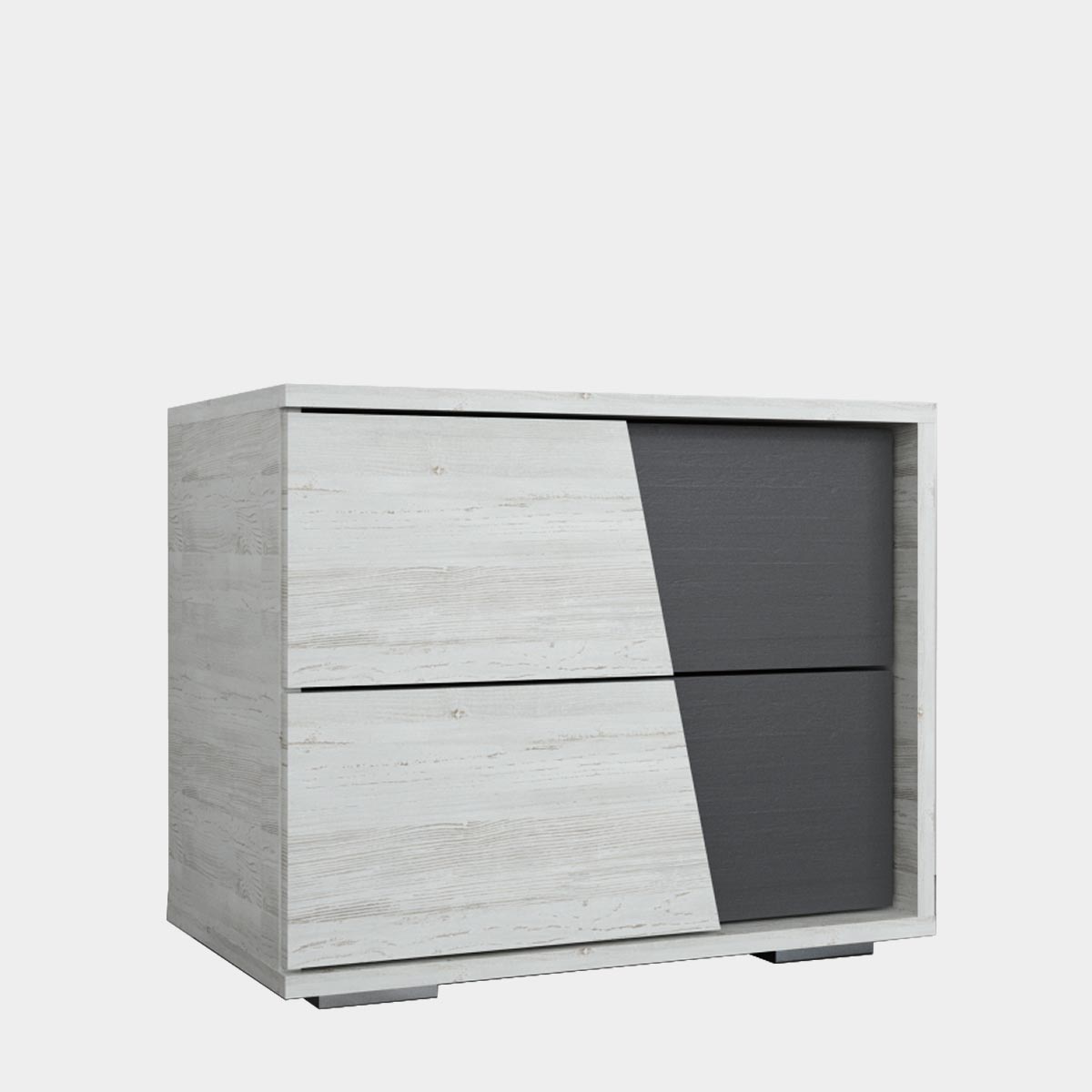 Тумба прикроватная "Гамма"   /   левая (Сосна Винтерберг / Базальт)