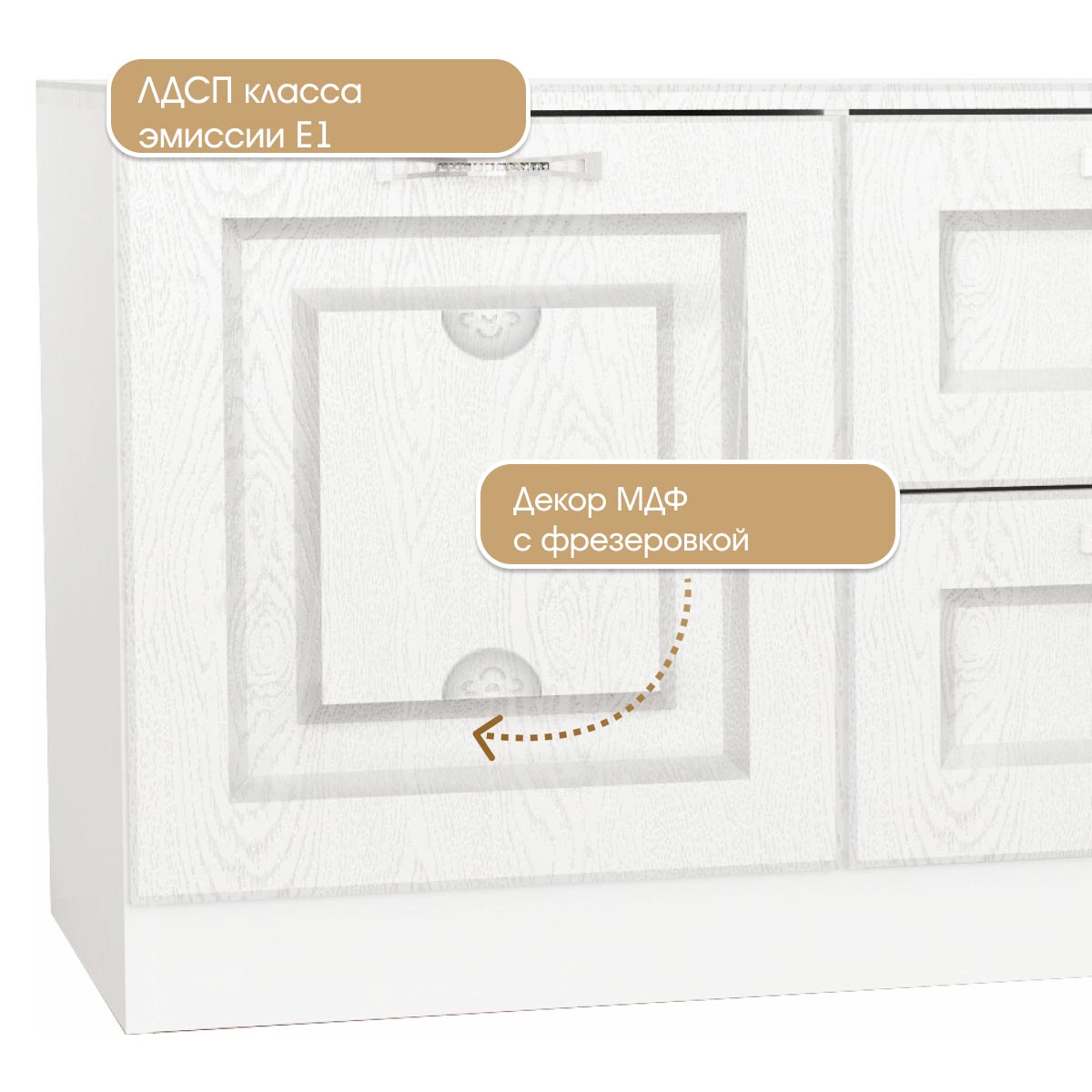 Детская "Молли" - Тумба ТВ 1,35 (Белый - РоялВуд Белый)