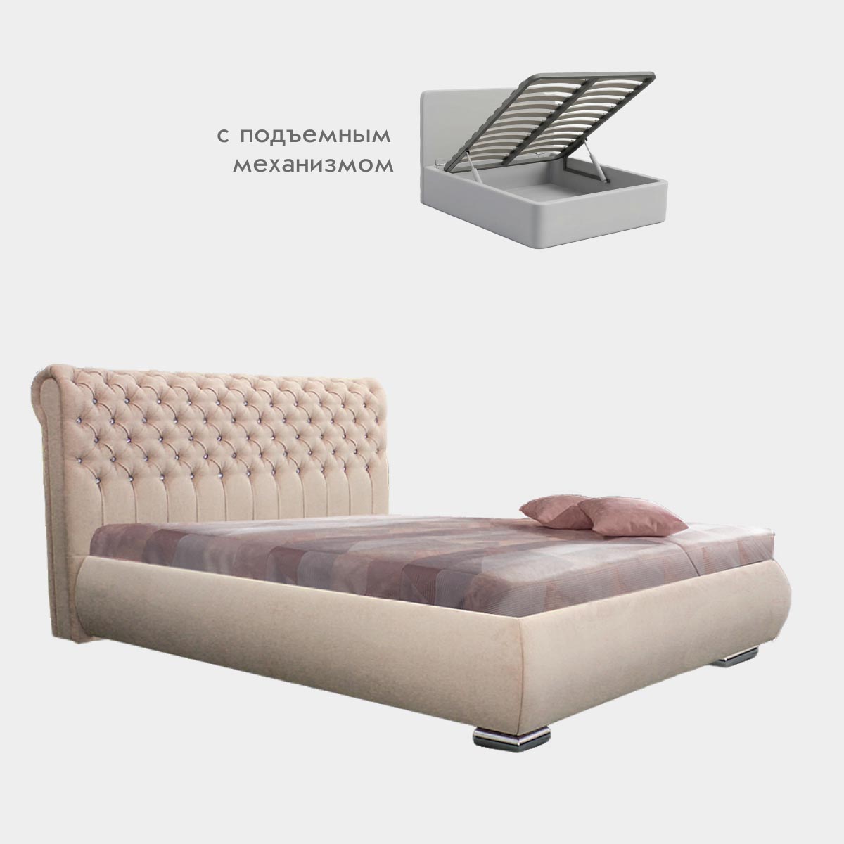 Кровать "Мария" 1,60 с подъемным механизмом (04 категория (351-400))
