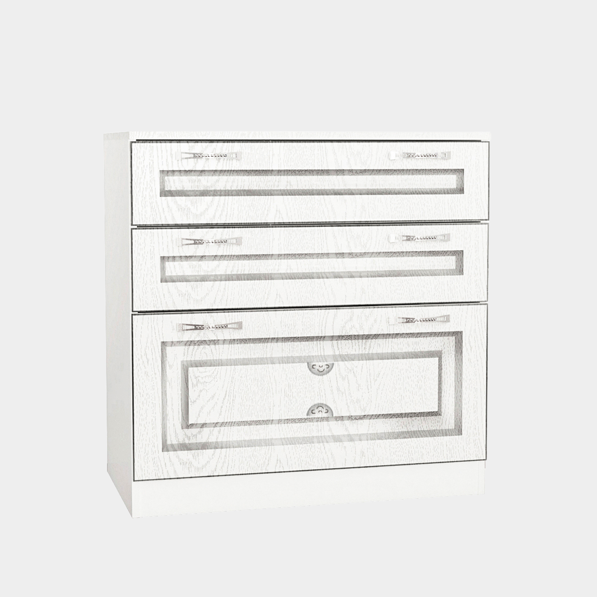 Детская "Молли" - Комод 0,80 (Белый - РоялВуд Белый+ПС)