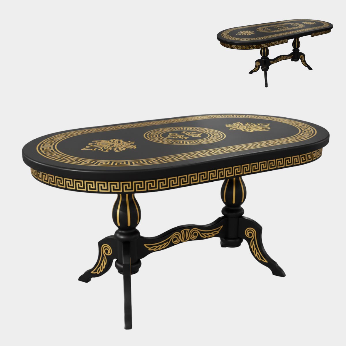 Стол обеденный "Версаче" - 1,60*0,92 - раздвижной (Венге + ПЗ)