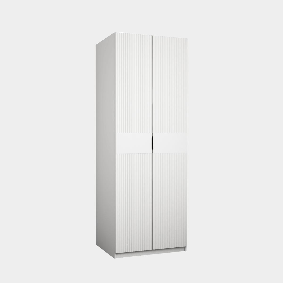 Шкаф 2-дв. "Амели" - 0,80 (Белый – Эмалит Арктик)