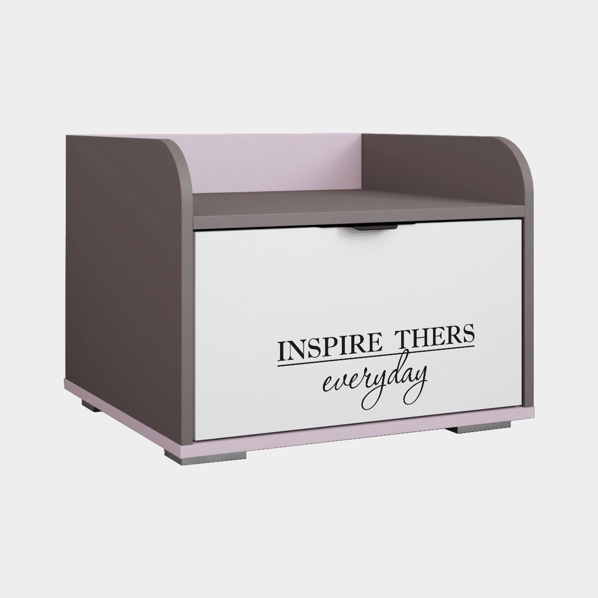 Детская "Сити" - Тумба (Камень - Лаванда - Белый)