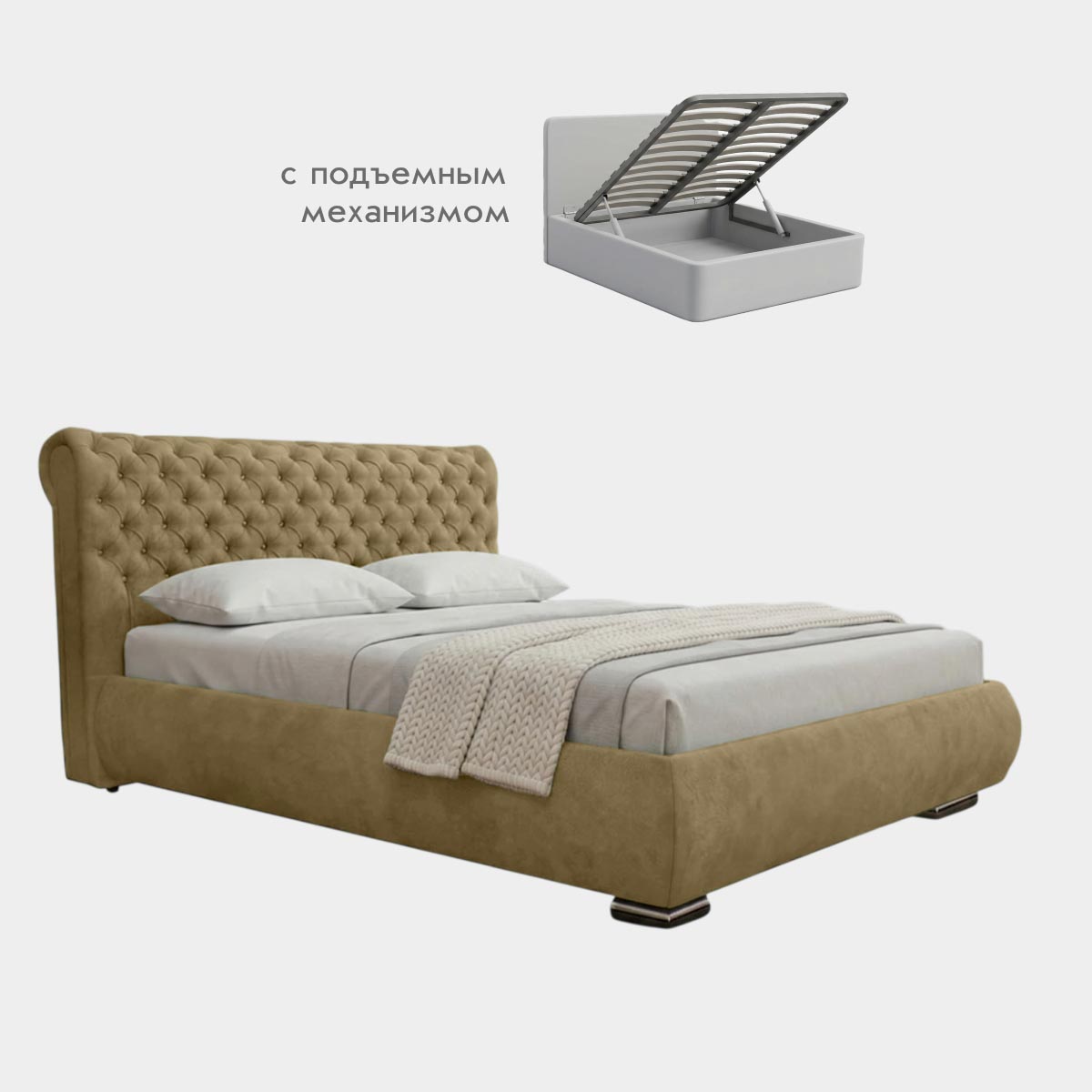 Кровать "Мария" 1,80 с подъемным механизмом (02 категория (251-300))