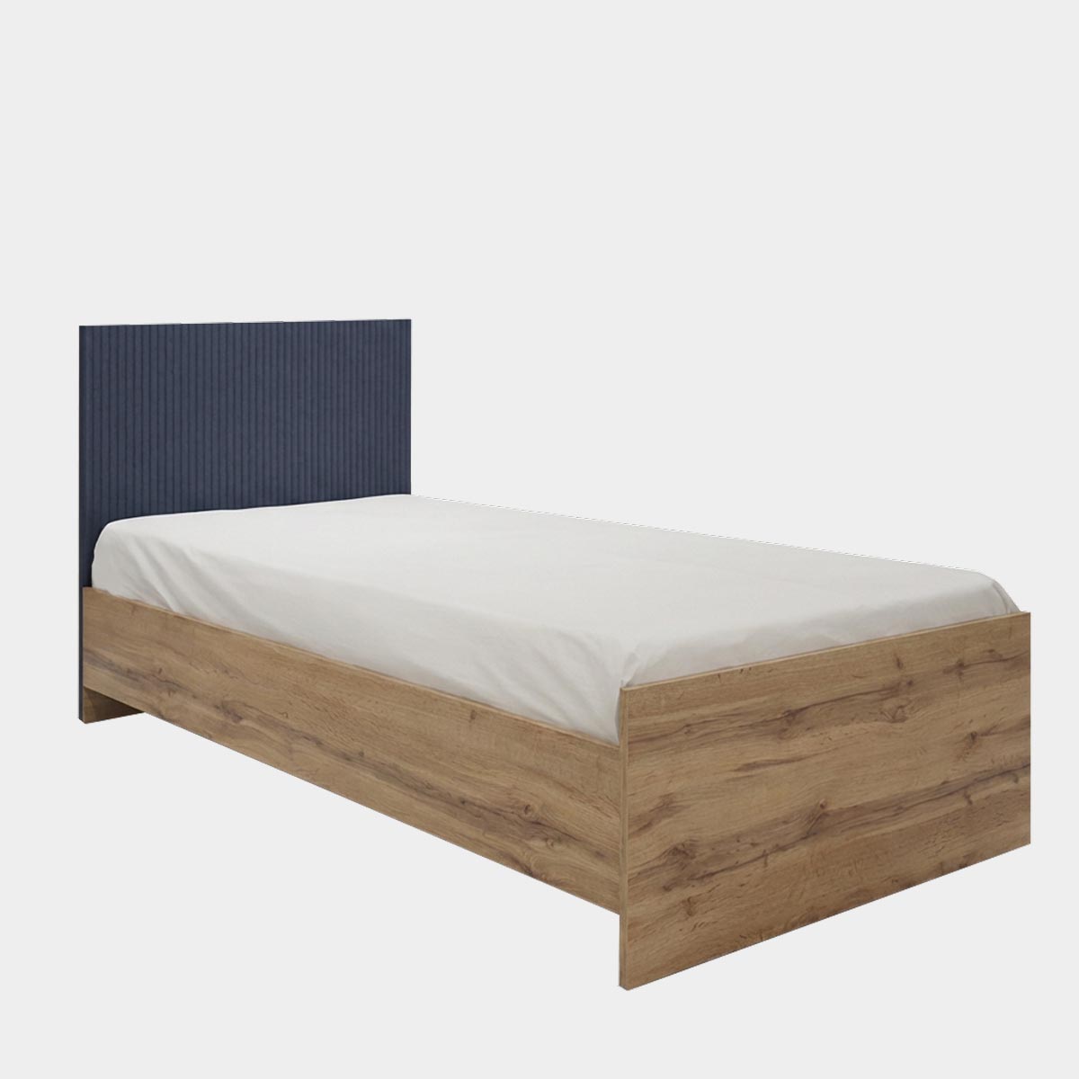 Кровать "Амели" 0,90 (Дуб Вотан – Монолит Мун)