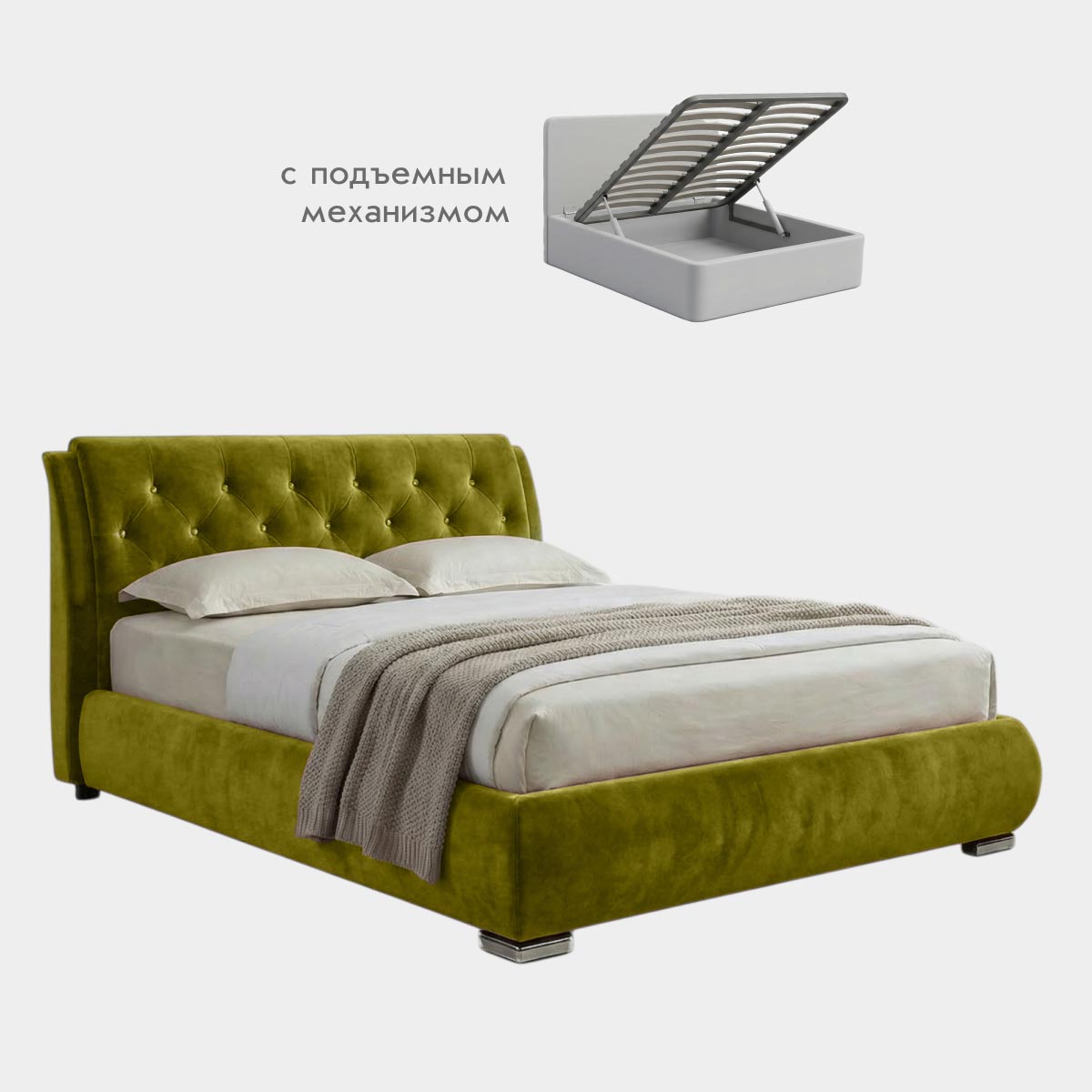 Кровать "Виктория" 1,80 с подъемным механизмом (02 категория (251-300))