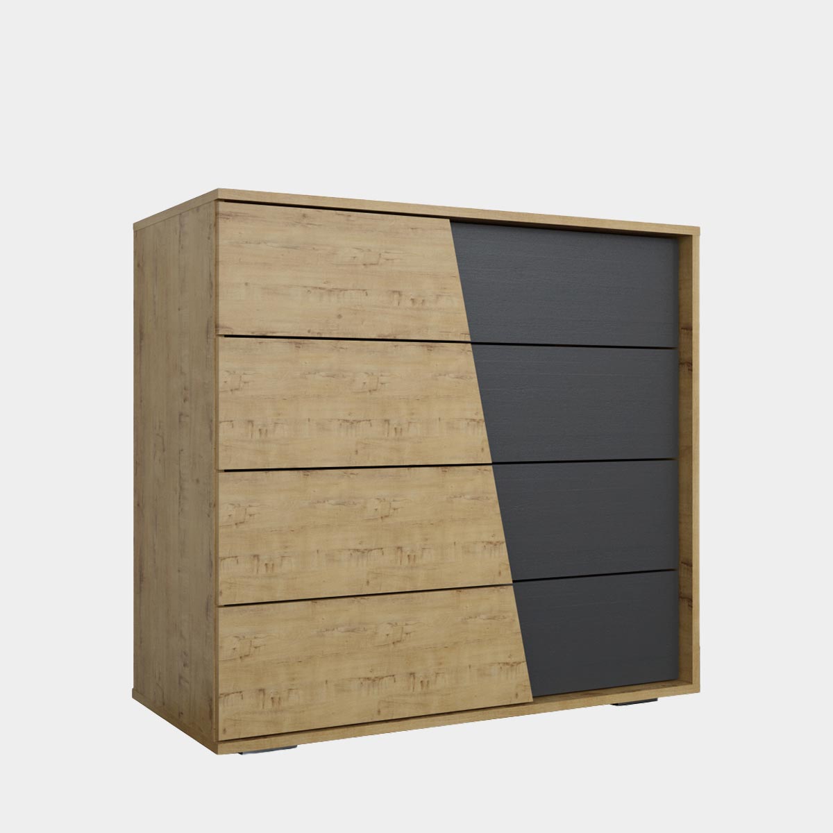 Комод "Гамма" (Дуб Бунратти / Базальт)