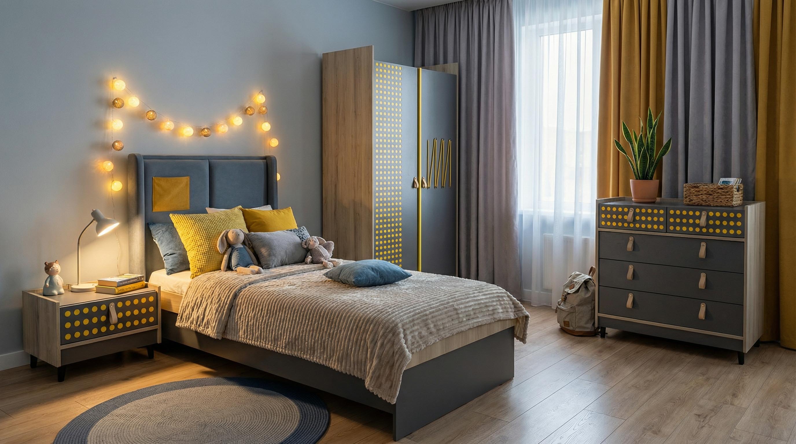 Детская "Поинт" - Комод (Базальт - Дуб Кронберг)