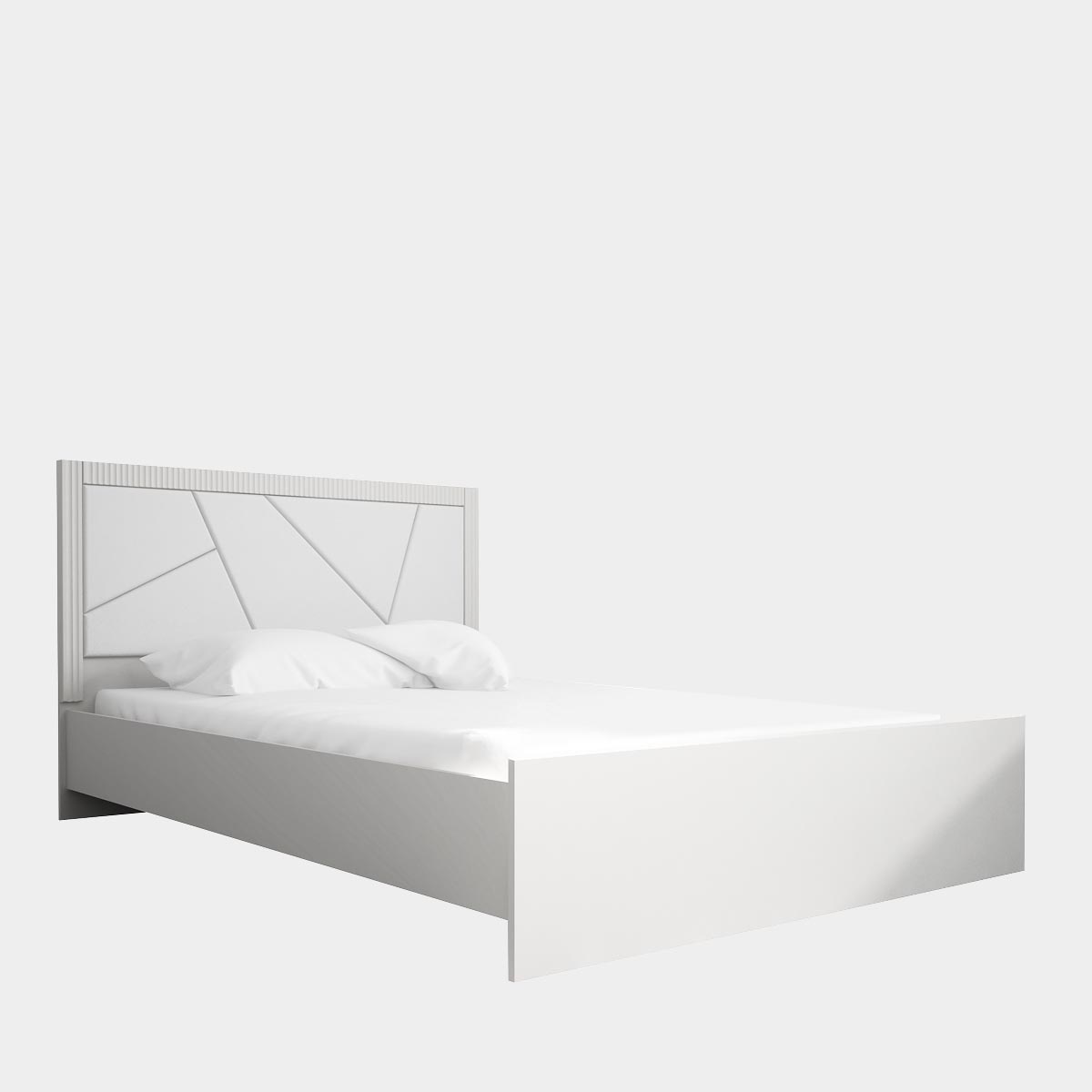 Кровать "Амели" 1,60 (Белый – Эмалит Арктик)