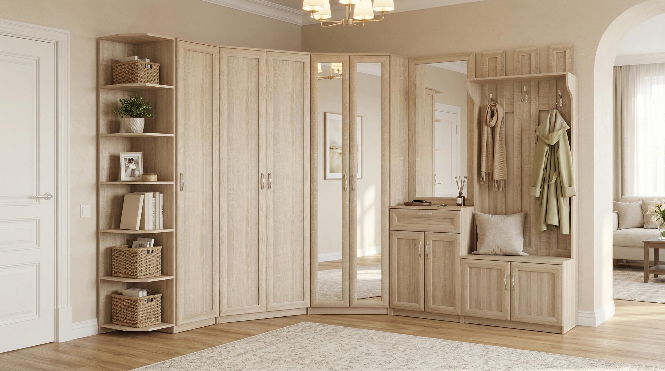 Прихожая "Фиери" - Шкаф для одежды - 0,80 (Дуб Сонома)