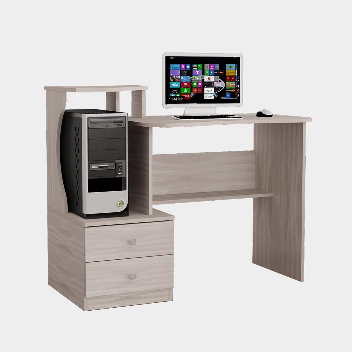 Компьютерный стол "Лицей - 10" (Ясень Шимо Светлый)