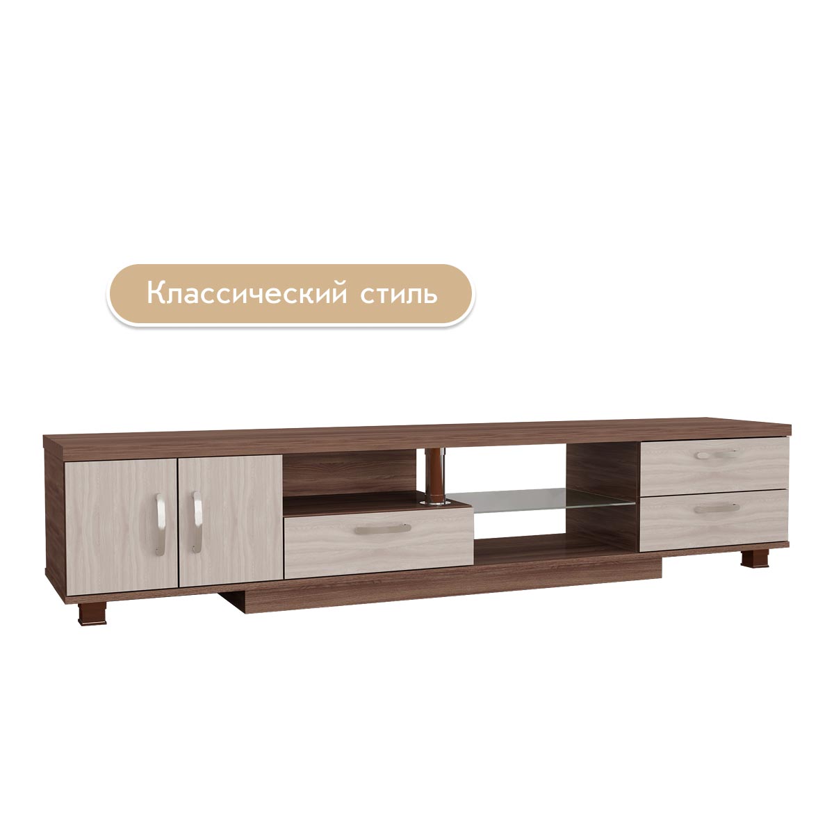 Тумба ТВ "Гармония" (Ясень Шимо Темный - Ясень Шимо Светлый)