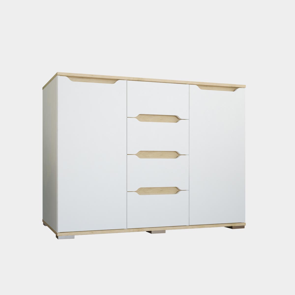 Комод "Талли" - 1,20 (Белый - Дуб Кронберг)