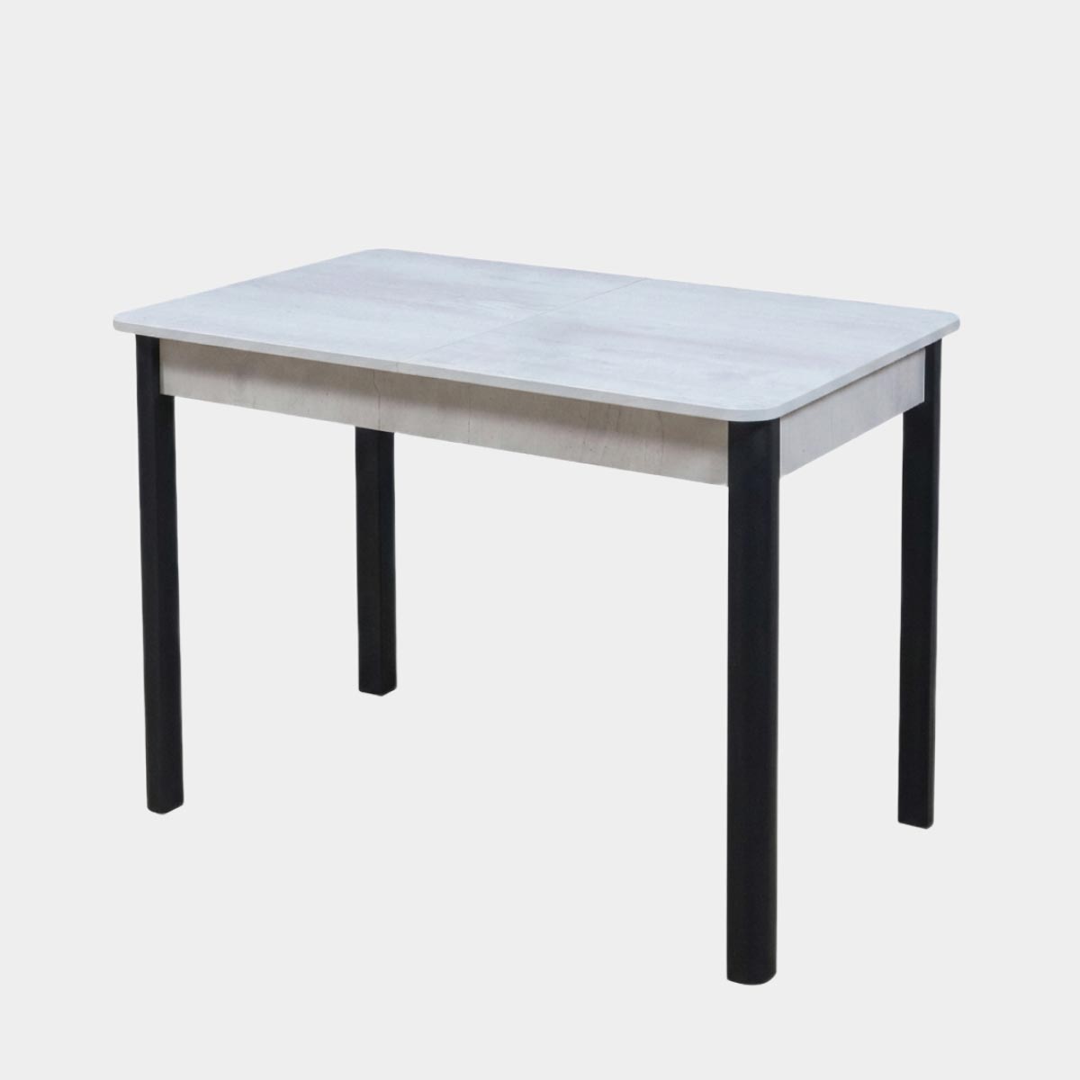 Стол Париж 3 ВБ (Белый Бетон / опора черная)