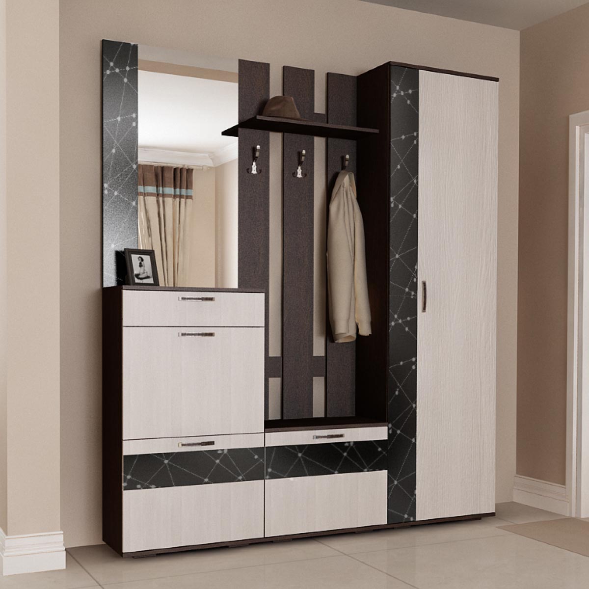 Прихожая "Токио" - Зеркало настенное - 0,60 (Венге)